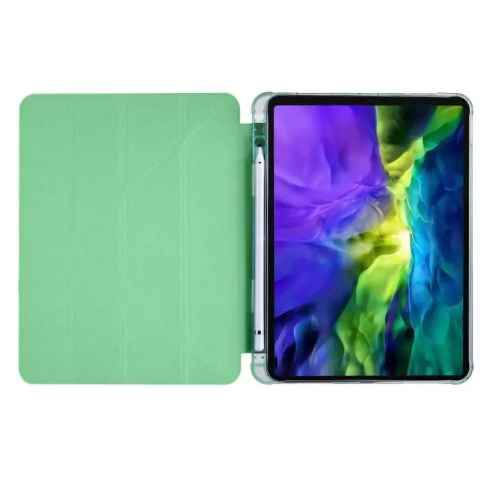 Apple iPad Pro 11 2020 (2.Nesil) Kılıf Lopard Tri Folding Kalem Bölmeli Standlı Kılıf