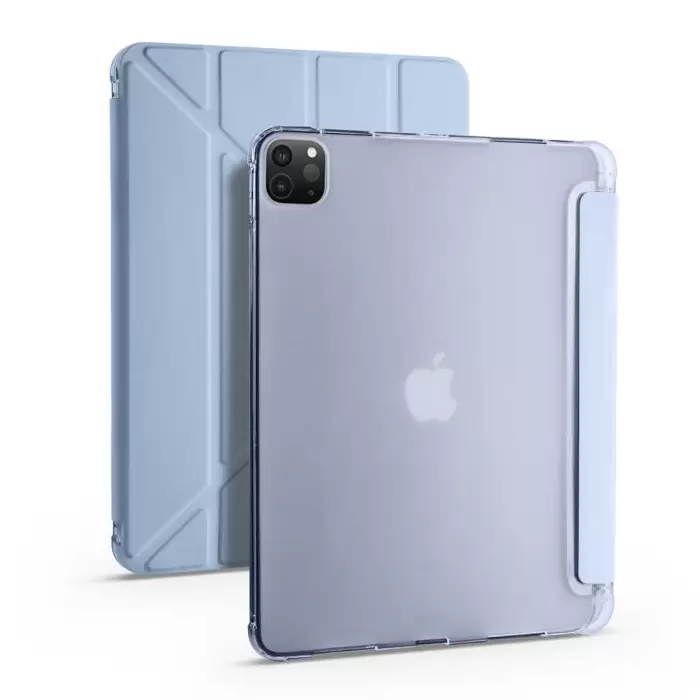 Apple iPad Pro 12.9 2020 (4.Nesil) Kılıf Lopard Tri Folding Kalem Bölmeli Standlı Kılıf