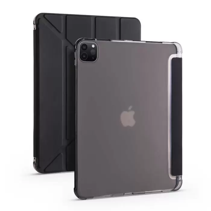 Apple iPad Pro 12.9 2020 (4.Nesil) Kılıf Lopard Tri Folding Kalem Bölmeli Standlı Kılıf