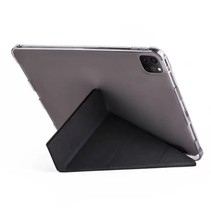 Apple iPad Pro 12.9 2020 (4.Nesil) Kılıf Lopard Tri Folding Kalem Bölmeli Standlı Kılıf
