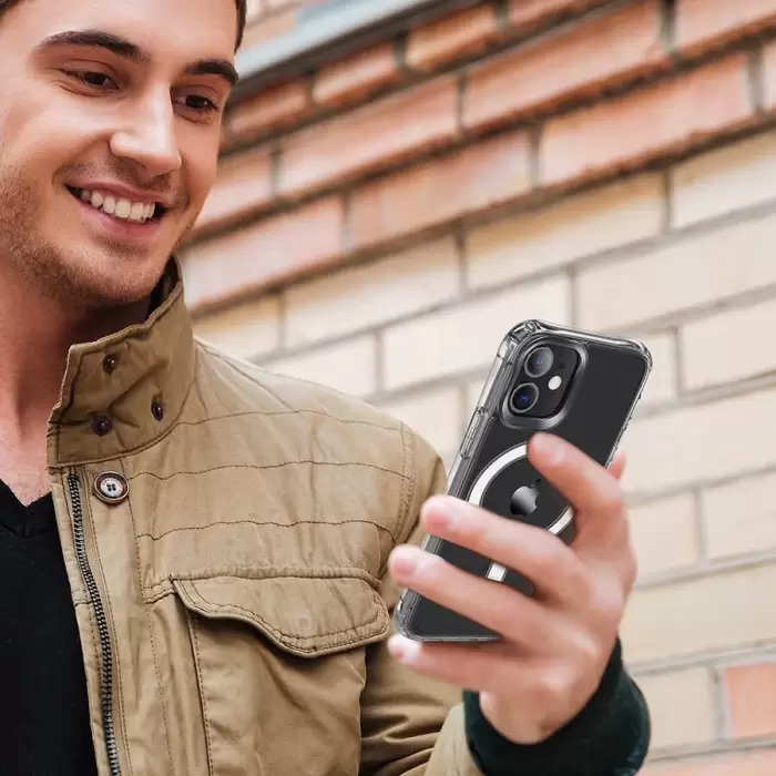Apple iPhone 11 Kılıf Lopard Kılıf Magsafe Şarj Destekli Orjinal Kalite Şeffaf Tacsafe Kapak