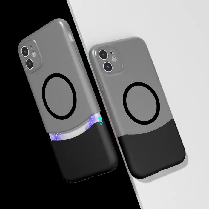 Apple İphone 11 Kılıf M-safe Şarj Özellikli Mıknatıslı Lopard Duble Kapak