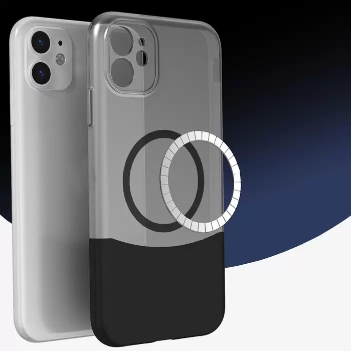 Apple İphone 11 Kılıf M-safe Şarj Özellikli Mıknatıslı Lopard Duble Kapak