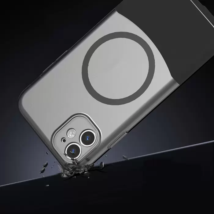 Apple İphone 11 Kılıf M-safe Şarj Özellikli Mıknatıslı Lopard Duble Kapak