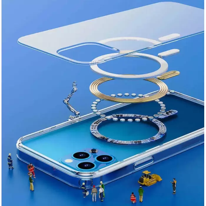 Apple iPhone 11 Pro Max Kılıf Lopard Kılıf Magsafe Şarj Destekli Orjinal Kalite Şeffaf Tacsafe Kapak