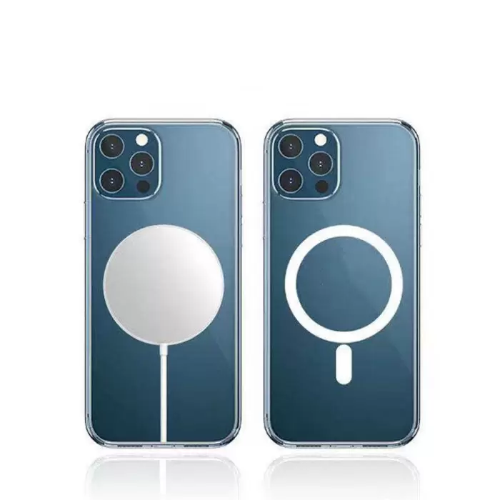 Apple iPhone 11 Pro Max Kılıf Lopard Kılıf Magsafe Şarj Destekli Orjinal Kalite Şeffaf Tacsafe Kapak