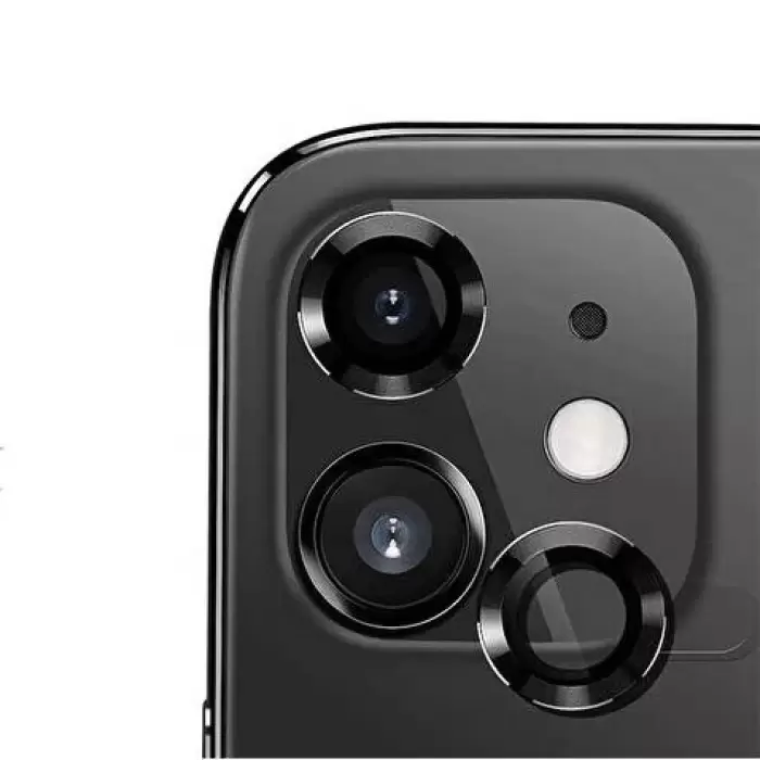 Apple iPhone 12 Lopard CL-12 Premium Safir Parmak İzi Bırakmayan Anti-Reflective Lens Koruma Parlak Renkli Kamera Koruyucu CL-08