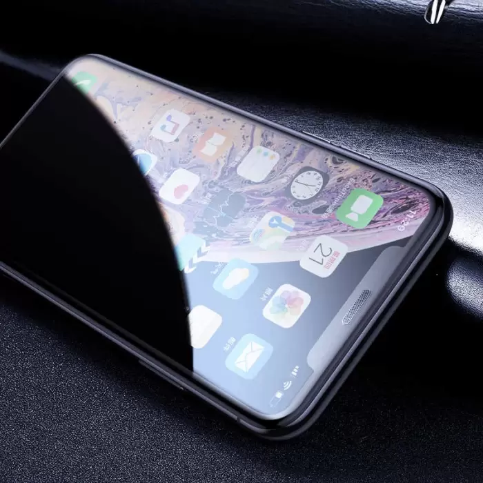 Apple iPhone 12 Mini Hayalet 9d Temperli Cam Ekran Koruma Tam Kaplayan Privacy Ahize Korumalı Anti Dust