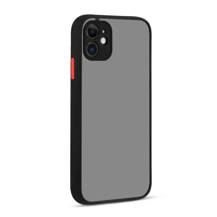 Apple iPhone 12 Mini Kılıf Renkli Tuşlu Mat Parmak Izi Yapmaz Kamera Korumalı Sert Silikon Kapak Hux