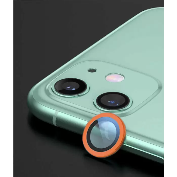 Apple iPhone 12 Mini Lopard CL-02 Lens Koruma Parlak Renkli Kamera Koruyucu