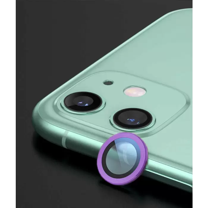 Apple iPhone 12 Mini Lopard CL-02 Lens Koruma Parlak Renkli Kamera Koruyucu