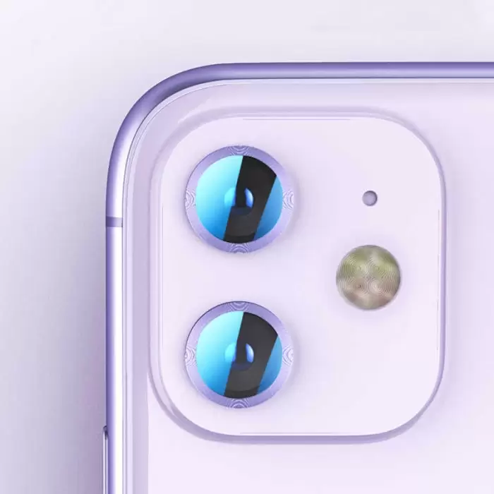 Apple iPhone 12 Mini Lopard CL-02 Lens Koruma Parlak Renkli Kamera Koruyucu