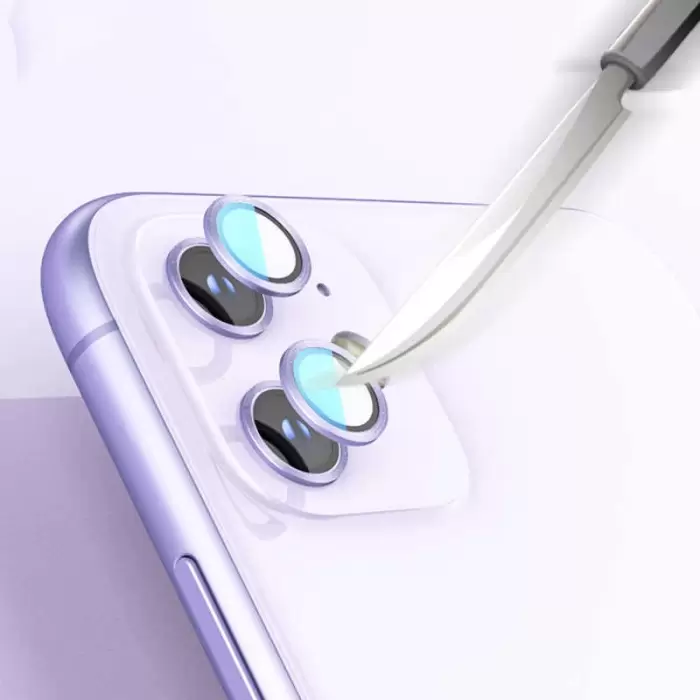 Apple iPhone 12 Mini Lopard CL-02 Lens Koruma Parlak Renkli Kamera Koruyucu