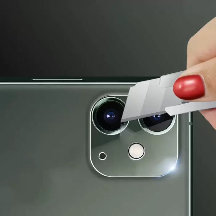 Apple iPhone 12 Mini Lopard Lens Koruma Parlak Renkli Kamera Koruyucu Cam Film