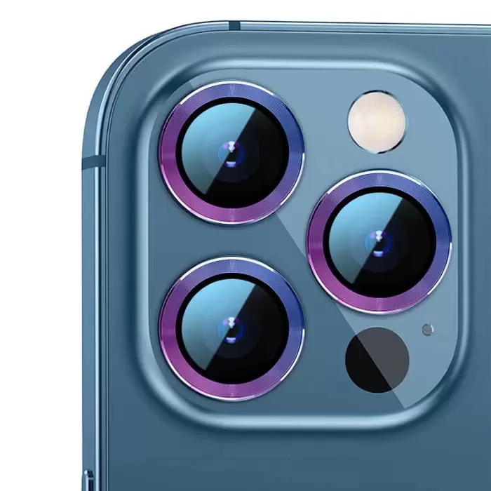 Apple iPhone 12 Pro Lopard CL-02 Lens Koruma Parlak Renkli Kamera Koruyucu