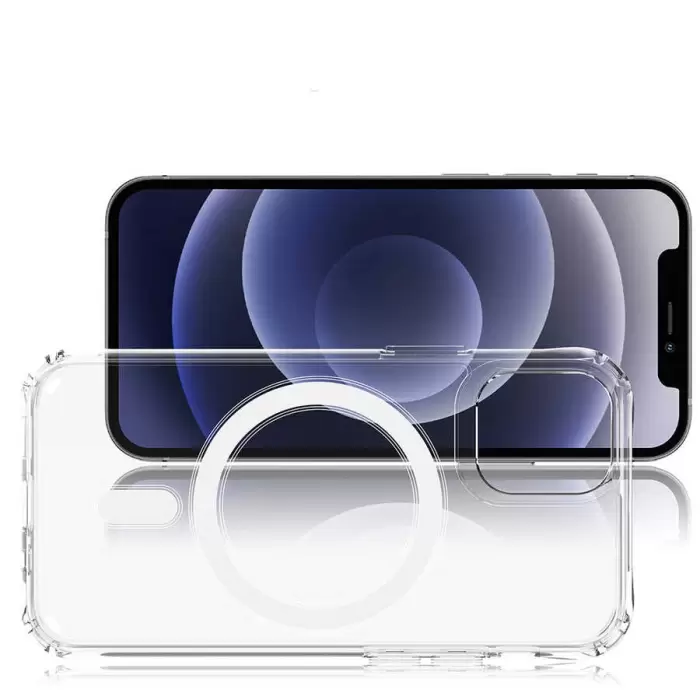 Apple iPhone 12 Pro Max Kılıf Lopard Kılıf Magsafe Şarj Destekli Orjinal Kalite Şeffaf Tacsafe Kapak