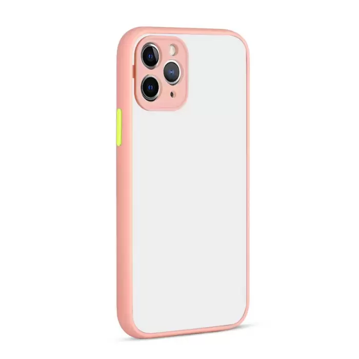 Apple iPhone 12 Pro Max Kılıf Renkli Tuşlu Mat Parmak Izi Yapmaz Kamera Korumalı Sert Silikon Kapak Hux