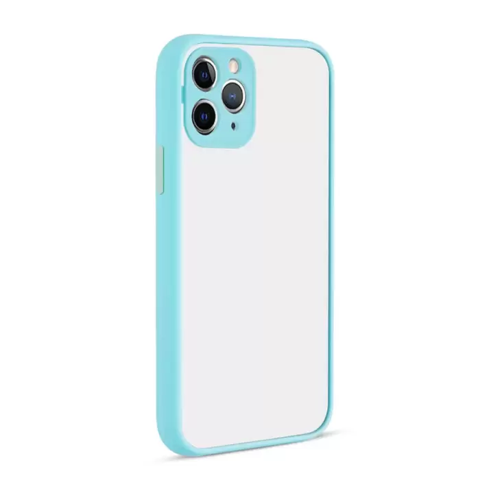 Apple iPhone 12 Pro Max Kılıf Renkli Tuşlu Mat Parmak Izi Yapmaz Kamera Korumalı Sert Silikon Kapak Hux