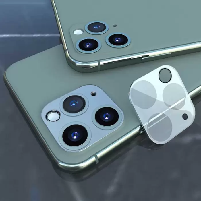 Apple iPhone 12 Pro Max Lopard Lens Koruma Parlak Renkli Kamera Koruyucu Cam Film