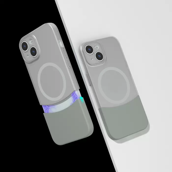 Apple İphone 13 Kılıf M-safe Şarj Özellikli Mıknatıslı Lopard Duble Kapak