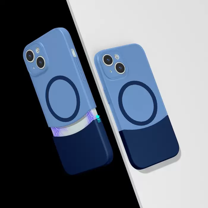 Apple İphone 13 Kılıf M-safe Şarj Özellikli Mıknatıslı Lopard Duble Kapak