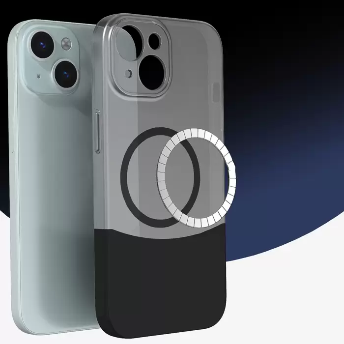 Apple İphone 13 Kılıf M-safe Şarj Özellikli Mıknatıslı Lopard Duble Kapak