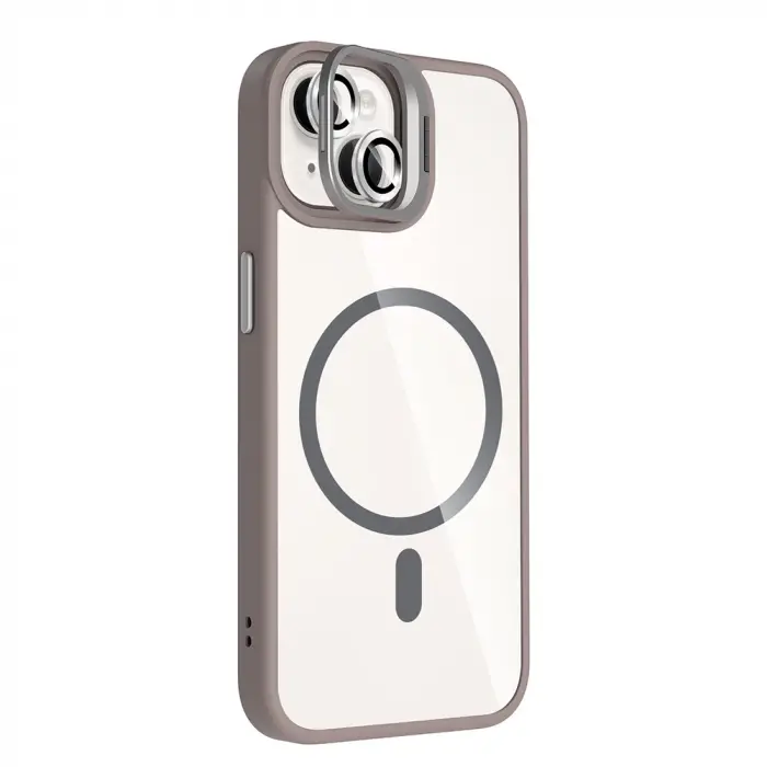 Apple İphone 13 Kılıf Standlı Ve Kamera Lens Hediyeli M-safe Şarj Özellikli Lopard Etro Kapak