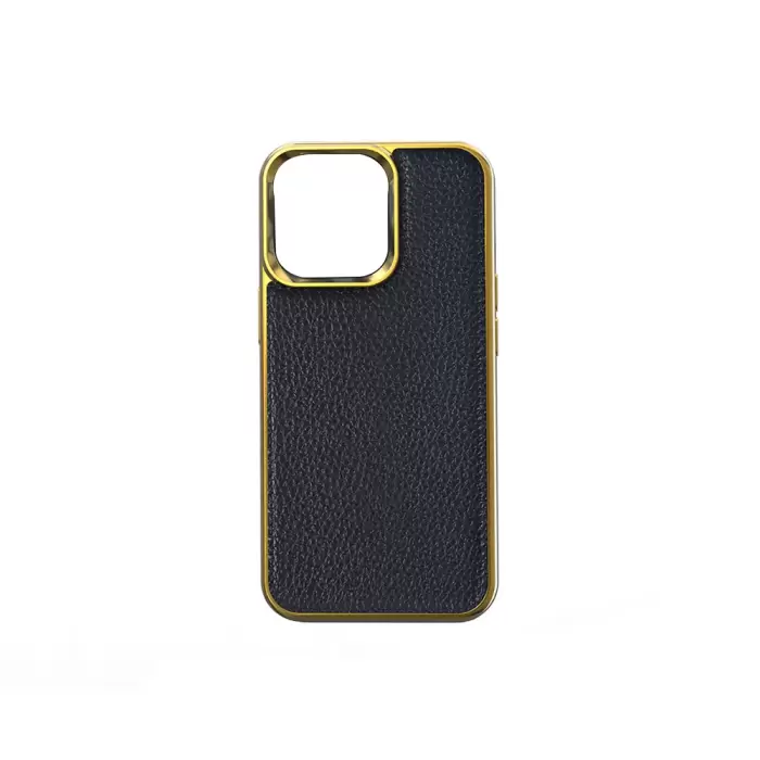 Apple İphone 13 Mini Kılıf Wiwu Genuine Leather Gold Calfskin Orjinal Deri Kapak