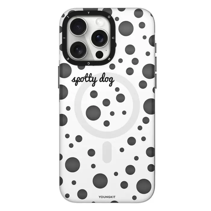 Apple İphone 13 Pro Kılıf Magsafe Şarj  Polka Dot Desenli Youngkit Spots Series Kapak