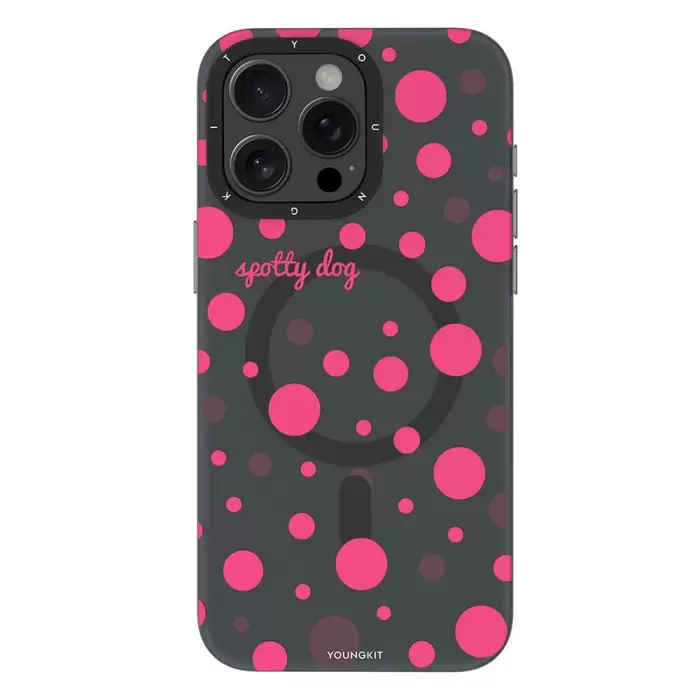 Apple İphone 13 Pro Kılıf Magsafe Şarj  Polka Dot Desenli Youngkit Spots Series Kapak