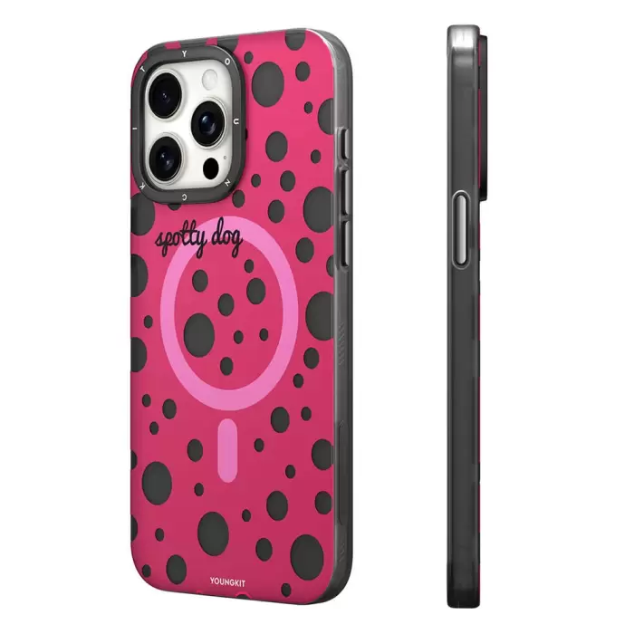 Apple İphone 13 Pro Kılıf Magsafe Şarj  Polka Dot Desenli Youngkit Spots Series Kapak