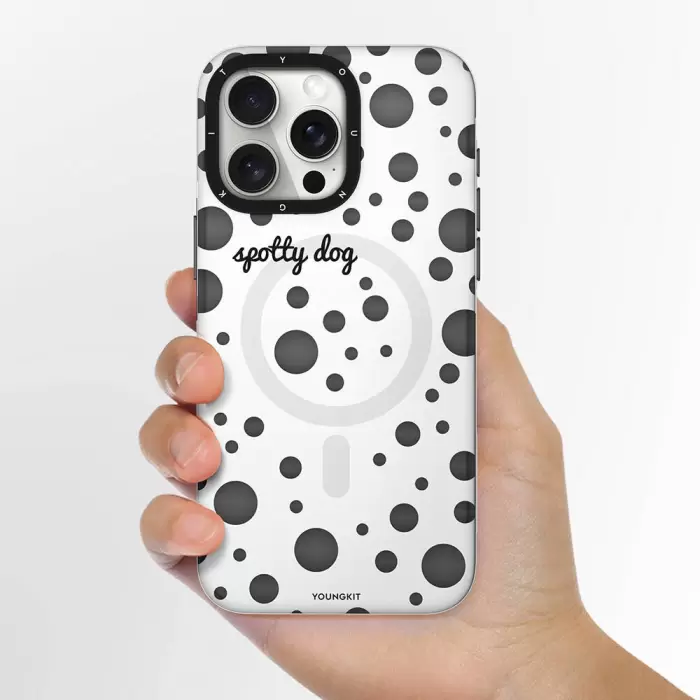 Apple İphone 13 Pro Kılıf Magsafe Şarj  Polka Dot Desenli Youngkit Spots Series Kapak