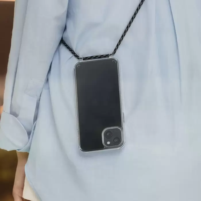 Apple İphone 14 Kılıf Boyun Askılı Şok Önleyicili Şeffaf Lisanslı Switcheasy Play Kapak
