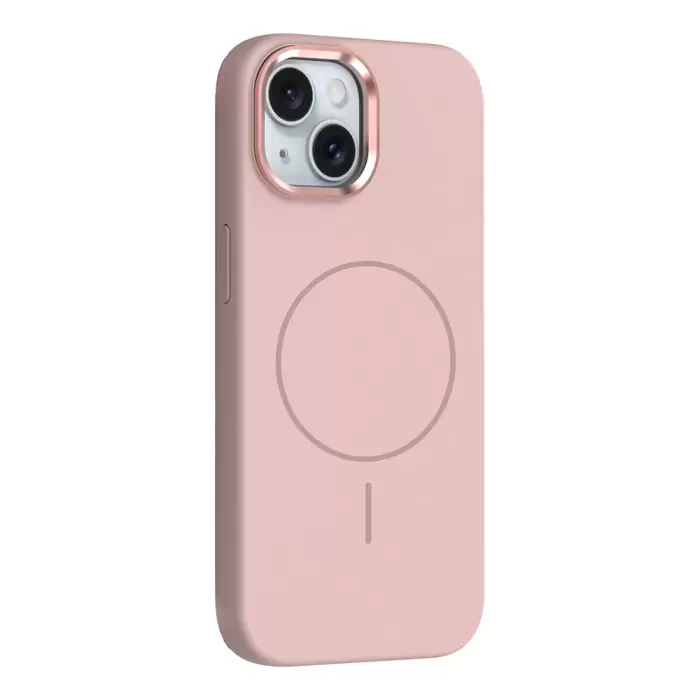 Apple İphone 14 Kılıf M-safe Şarj Özellikli Metal Kamera Çerçeveli Lopard Edi Silikon Kapak