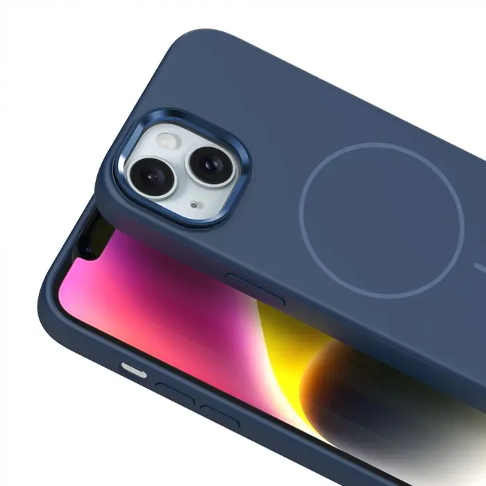 Apple İphone 14 Kılıf M-safe Şarj Özellikli Metal Kamera Çerçeveli Lopard Edi Silikon Kapak