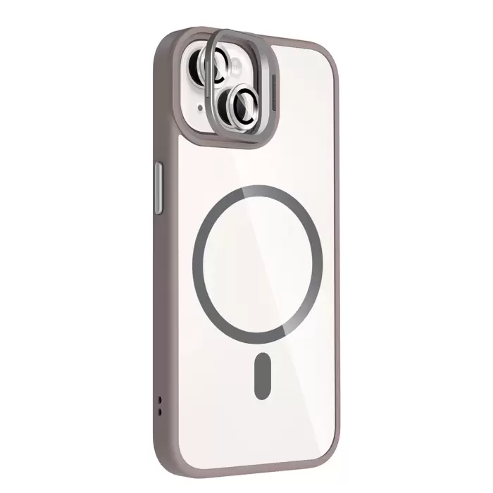 Apple İphone 14 Kılıf Standlı Ve Kamera Lens Hediyeli M-safe Şarj Özellikli Lopard Etro Kapak