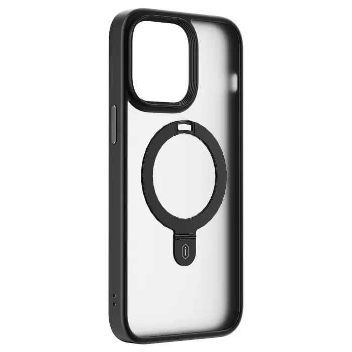 Apple İphone 14 Kılıf Wiwu Zmm-010 Magsafe Şarj Özellikli Parmak İzi Bırakmayan Mat Transparan Standlı Kapak