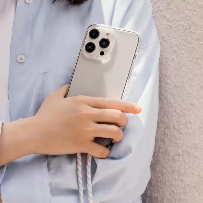 Apple İphone 14 Pro Kılıf Boyun Askılı Şok Önleyicili Şeffaf Lisanslı Switcheasy Play Kapak