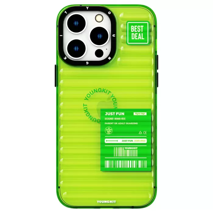 Apple İphone 14 Pro Kılıf Şeffaf Renkli Tasarım Youngkit Fluorite Serisi Kapak