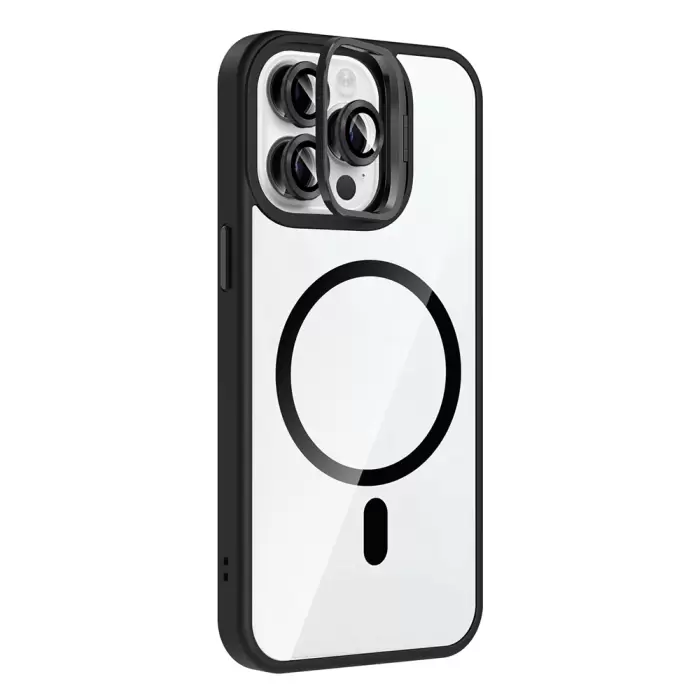 Apple İphone 14 Pro Max Kılıf Standlı Kamera Lens Koruma Hediyeli Magsafe Şarj Lopard Etro Kapak Koruyucu