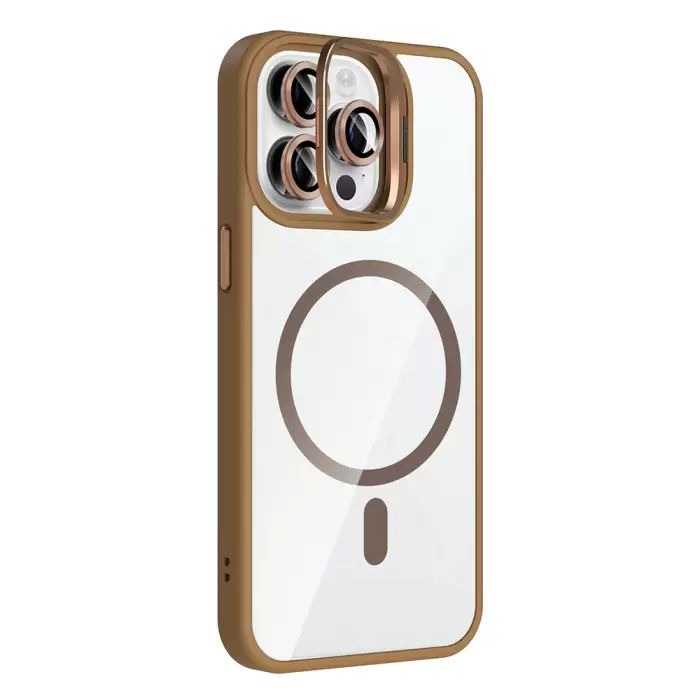 Apple İphone 14 Pro Max Kılıf Standlı Kamera Lens Koruma Hediyeli Magsafe Şarj Lopard Etro Kapak Koruyucu