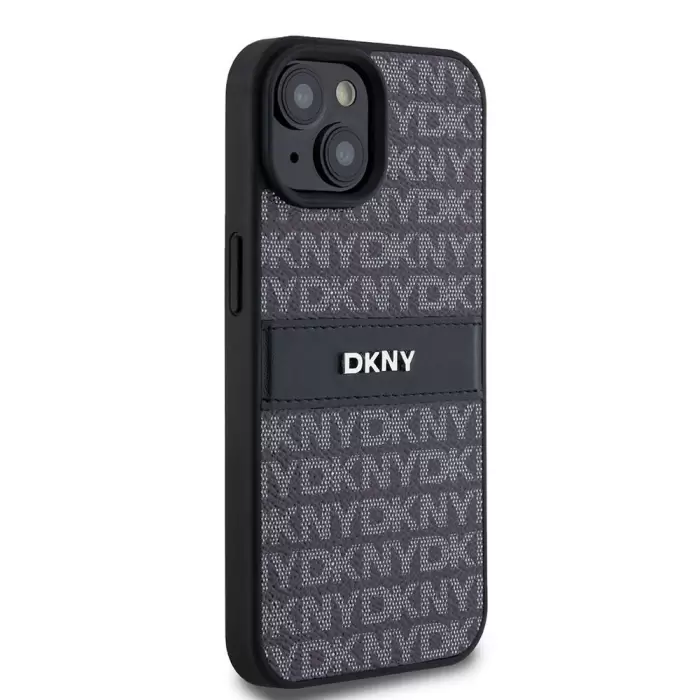 Apple İphone 15 Kılıf Dkny Lisanslı 3d Yazılı Repeat Texture Pattern Kapak