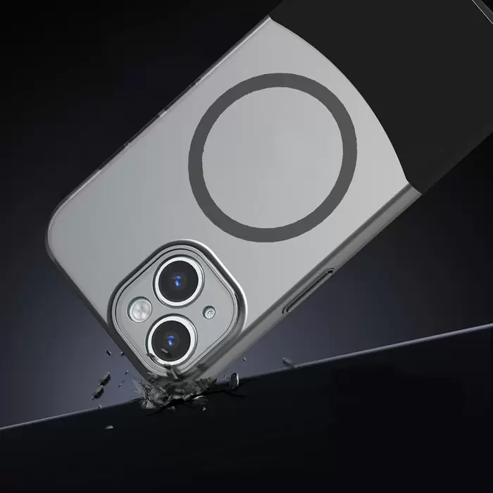 Apple İphone 15 Kılıf M-safe Şarj Özellikli Mıknatıslı Lopard Duble Kapak