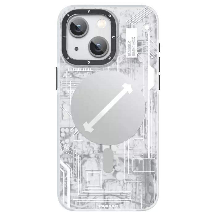Apple İphone 15 Kılıf Magsafe Şarj Özellikli Youngkit Technology Serisi Kapak
