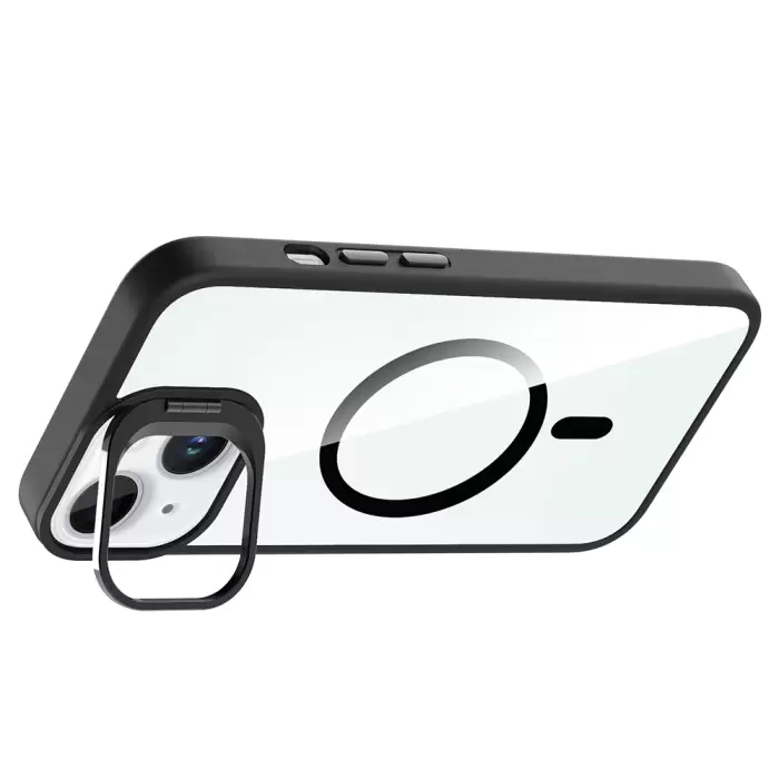 Apple İphone 15 Kılıf Standlı Kamera Lens Koruma Hediyeli Magsafe Şarj Lopard Etro Kapak Koruyucu