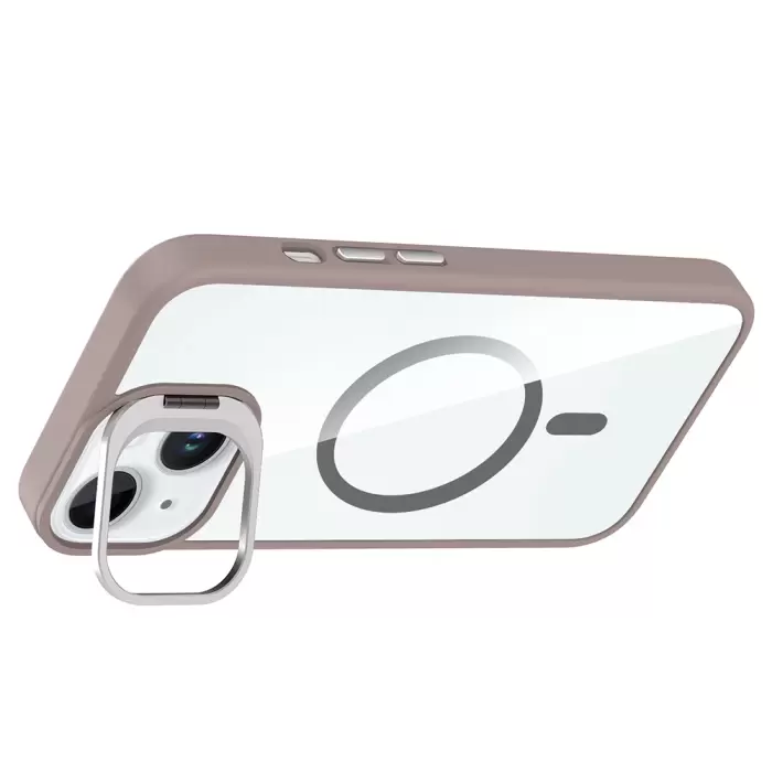 Apple İphone 15 Kılıf Standlı Kamera Lens Koruma Hediyeli Magsafe Şarj Lopard Etro Kapak Koruyucu