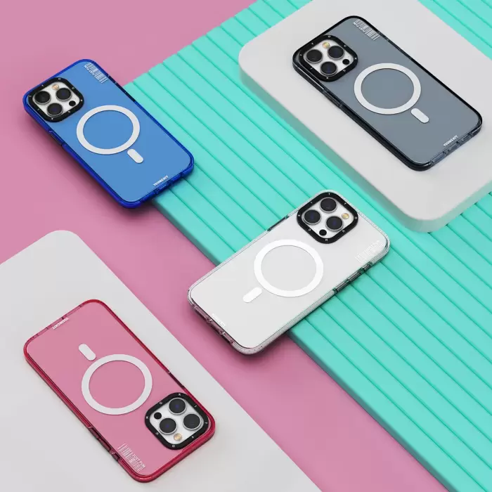 Apple İphone 15 Plus Kılıf Magsafe Şarj Özellikli Youngkit Crystal Color Serisi Kapak