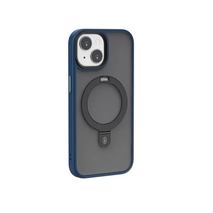 Apple İphone 15 Plus Kılıf Wiwu Zmm-010 Magsafe Şarj Özellikli Mat Arka Yüzey Standlı Kapak