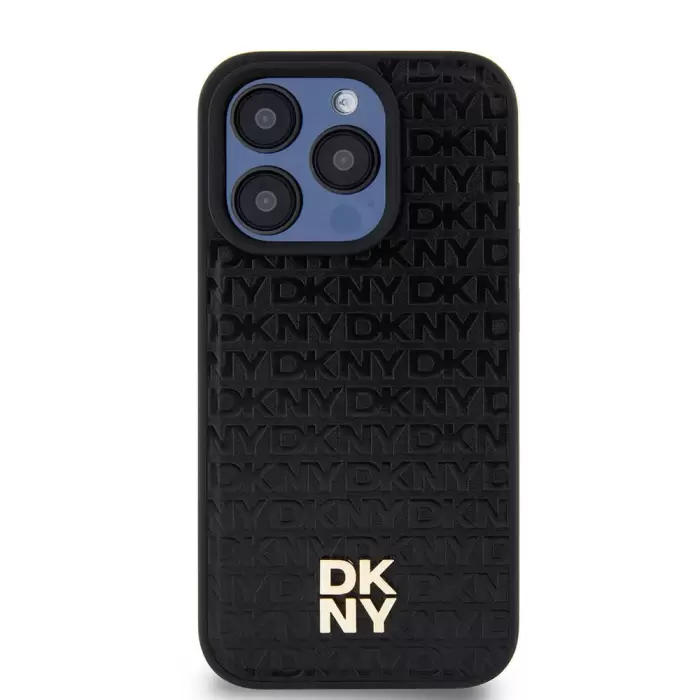 Apple İphone 15 Pro Kılıf Dkny Lisanslı 3d Yazılı Repeat Pattern Kapak