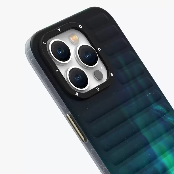 Apple İphone 15 Pro Kılıf Kuzey Işıkları Desenli Youngkit Aurora Serisi Kapak
